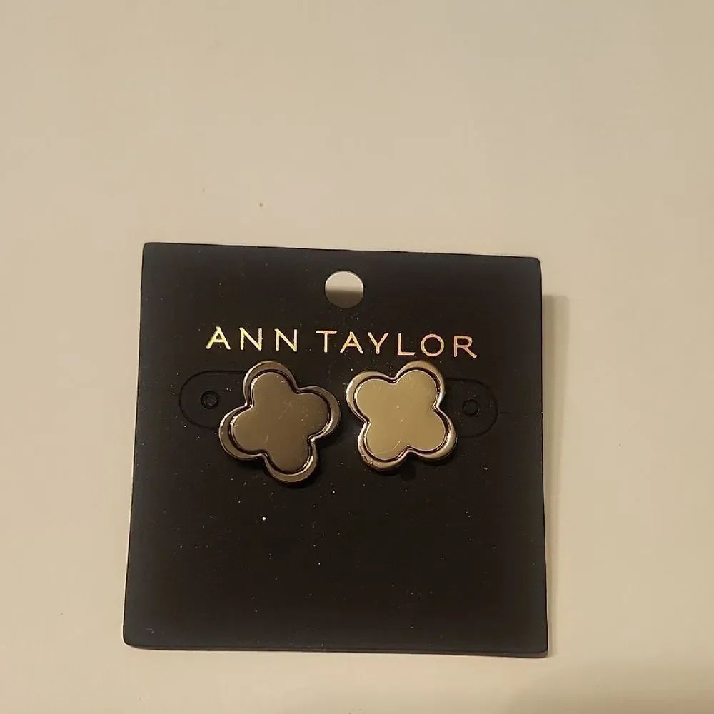 Ann Taylor Silver Floral Earrings